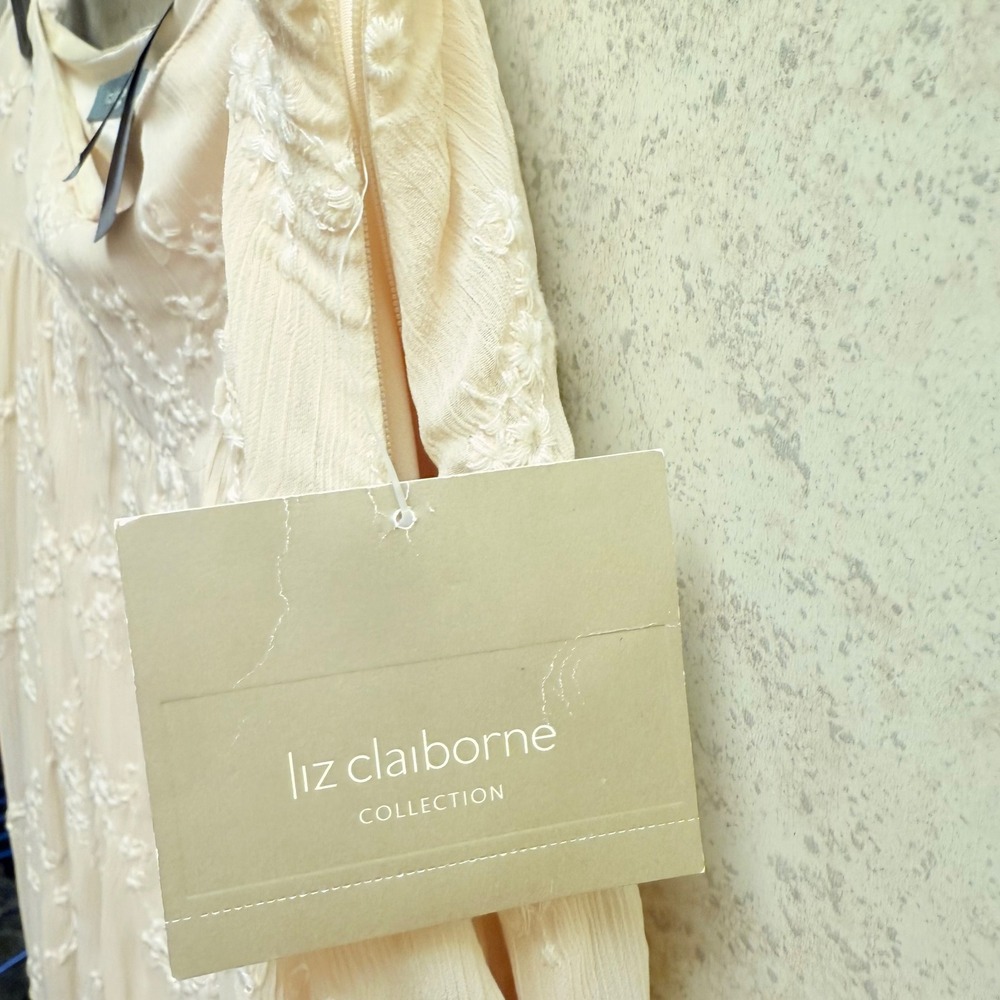 Liz Claiborne Collection 14 NWT Beige Floral‎ Embroidered Boho Summer Long Skirt - Picture 10 of 13